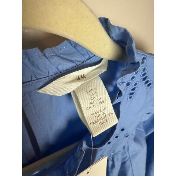 H&M Limited Edition Eyelet Embroidery Mini Dress NWT Sz. S - Picture 5 of 6